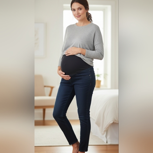 Isabel Maternity by Ingrid & Isabel Denim - NWT Isabel Maternity Dark Blue Skinny Jeans Size 00 / 28" Waist